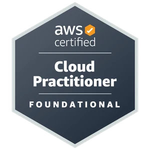 AWS Certified Cloud Practitioner badge